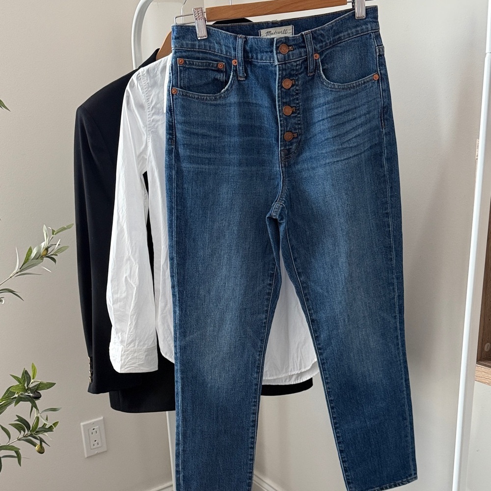 Madewell The Perfect Vintage Crop High-Rise Button-Fly Jeans Size 26
